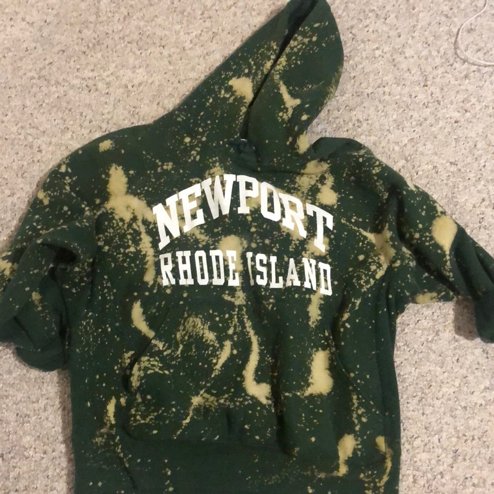 Tie dyed green oversized men’s and women’s hoodie